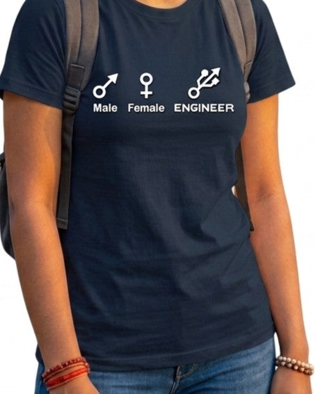 20 Male Female Engineer | Men and Women Engineering | Printed T Shirt