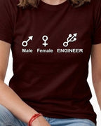 20 Male Female Engineer | Men and Women Engineering | Printed T Shirt