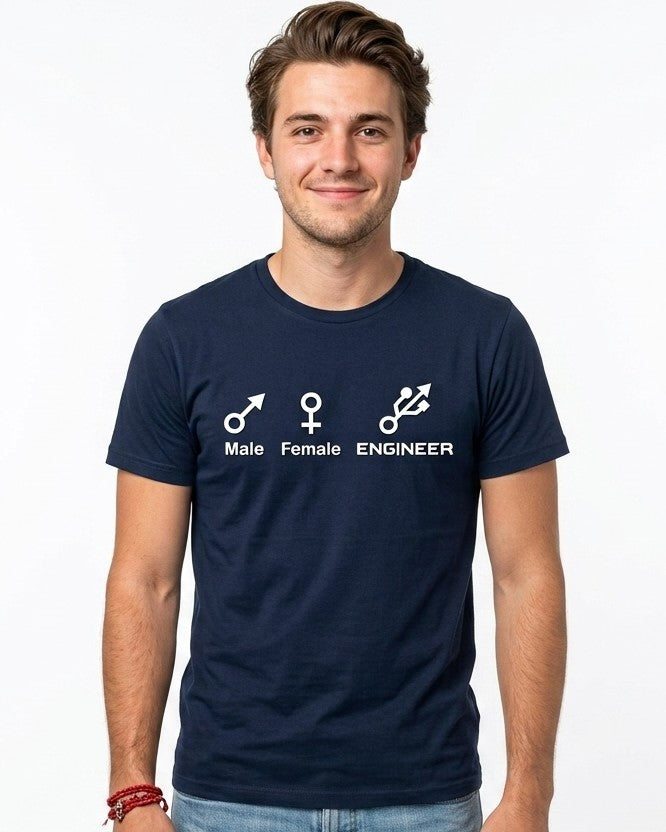 20 Male Female Engineer | Men and Women Engineering | Printed T Shirt