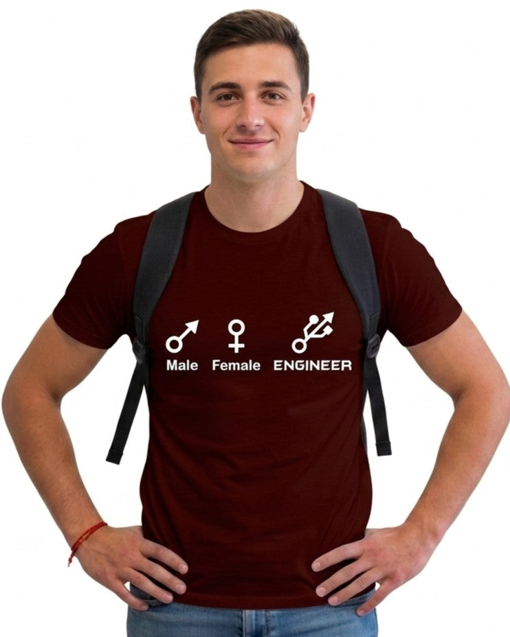 20 Male Female Engineer | Men and Women Engineering | Printed T Shirt