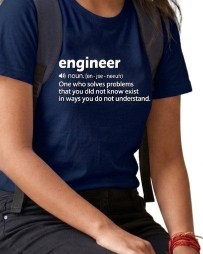 08 Engineer Noun | Men and Women Engineering | Printed T Shirt