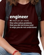 08 Engineer Noun | Men and Women Engineering | Printed T Shirt