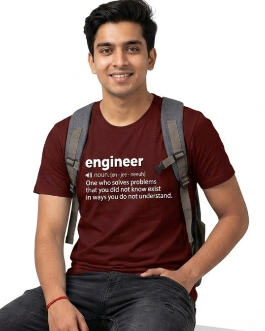 08 Engineer Noun | Men and Women Engineering | Printed T Shirt