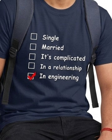 17 In Engineering Relation | Men and Women Engineering | Printed T Shirt