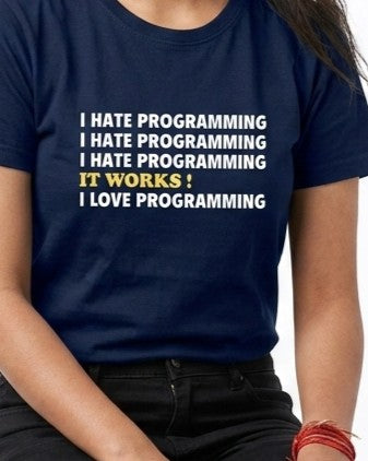 13 I Hate Programming | Men and Women Engineering | Printed T Shirt