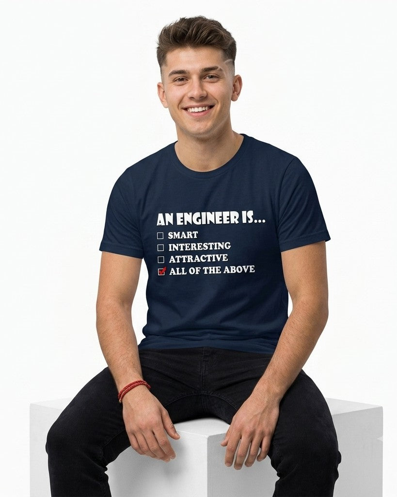 01 An engineer is Smart | Men and women Engineering | Printed T shirt