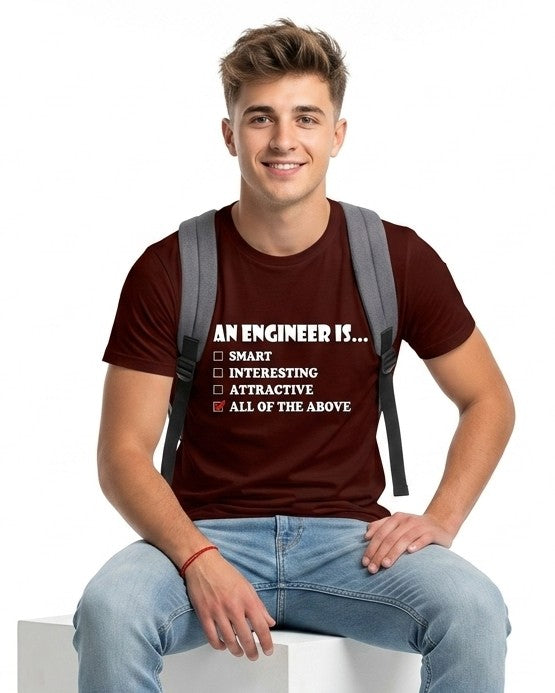 01 An engineer is Smart | Men and women Engineering | Printed T shirt