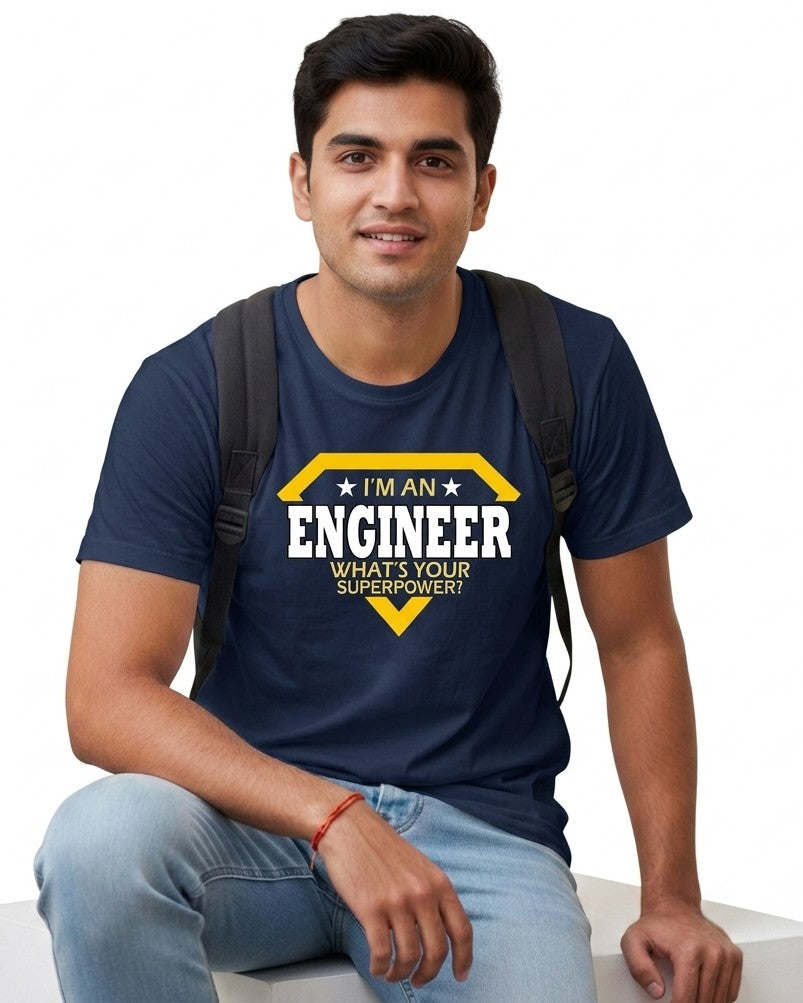 27 What's Your Superpower | Men and Women Engineering | Printed T Shirt