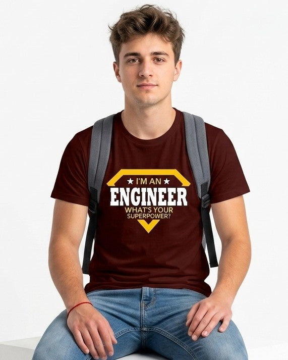 27 What's Your Superpower | Men and Women Engineering | Printed T Shirt