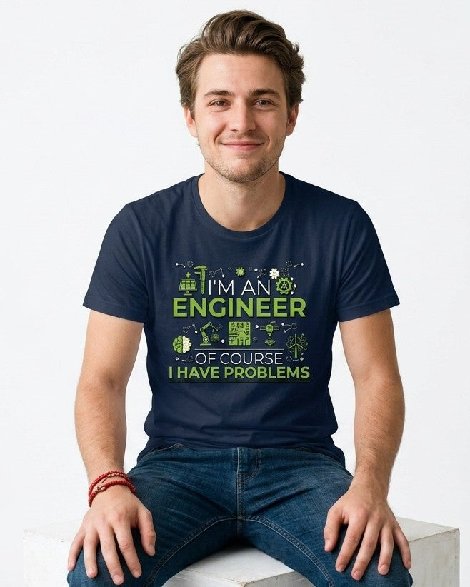 07 Of course I Have Problems | Men and women Engineering | Printed T Shirt