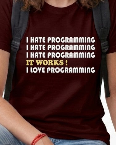 13 I Hate Programming | Men and Women Engineering | Printed T Shirt