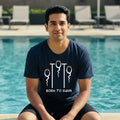 01 Born To Swim | Race | Swimming Printed T Shirt