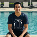 01 Born To Swim | Race | Swimming Printed T Shirt