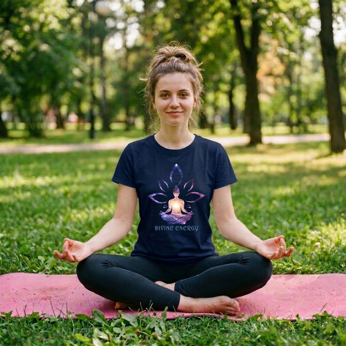 04 Divine Energy | Yoga Printed T Shirt
