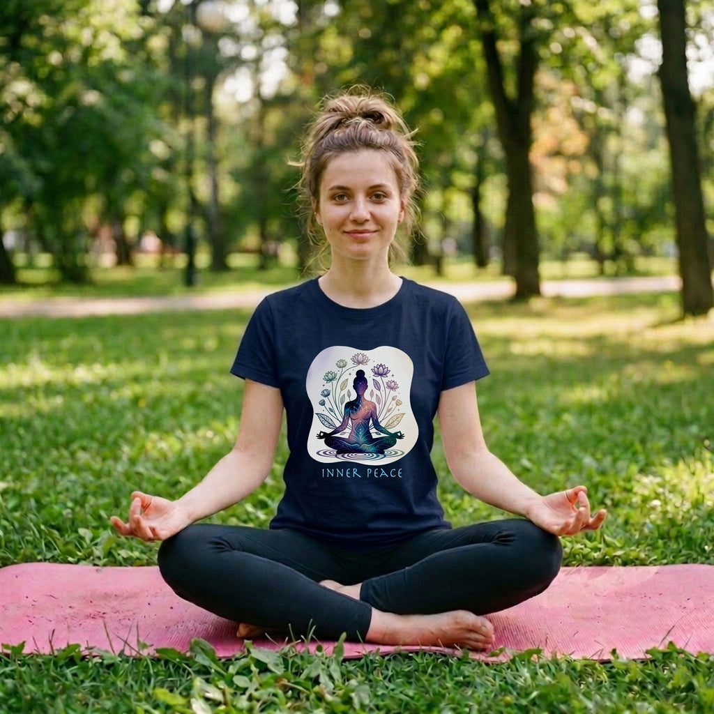07 Inner Peace | Flowers | Yoga Printed T Shirt