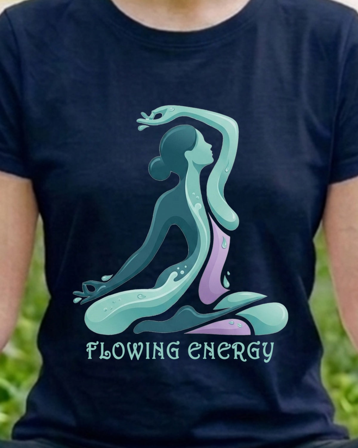 05 Flowing Energy | Yoga Printed T Shirt