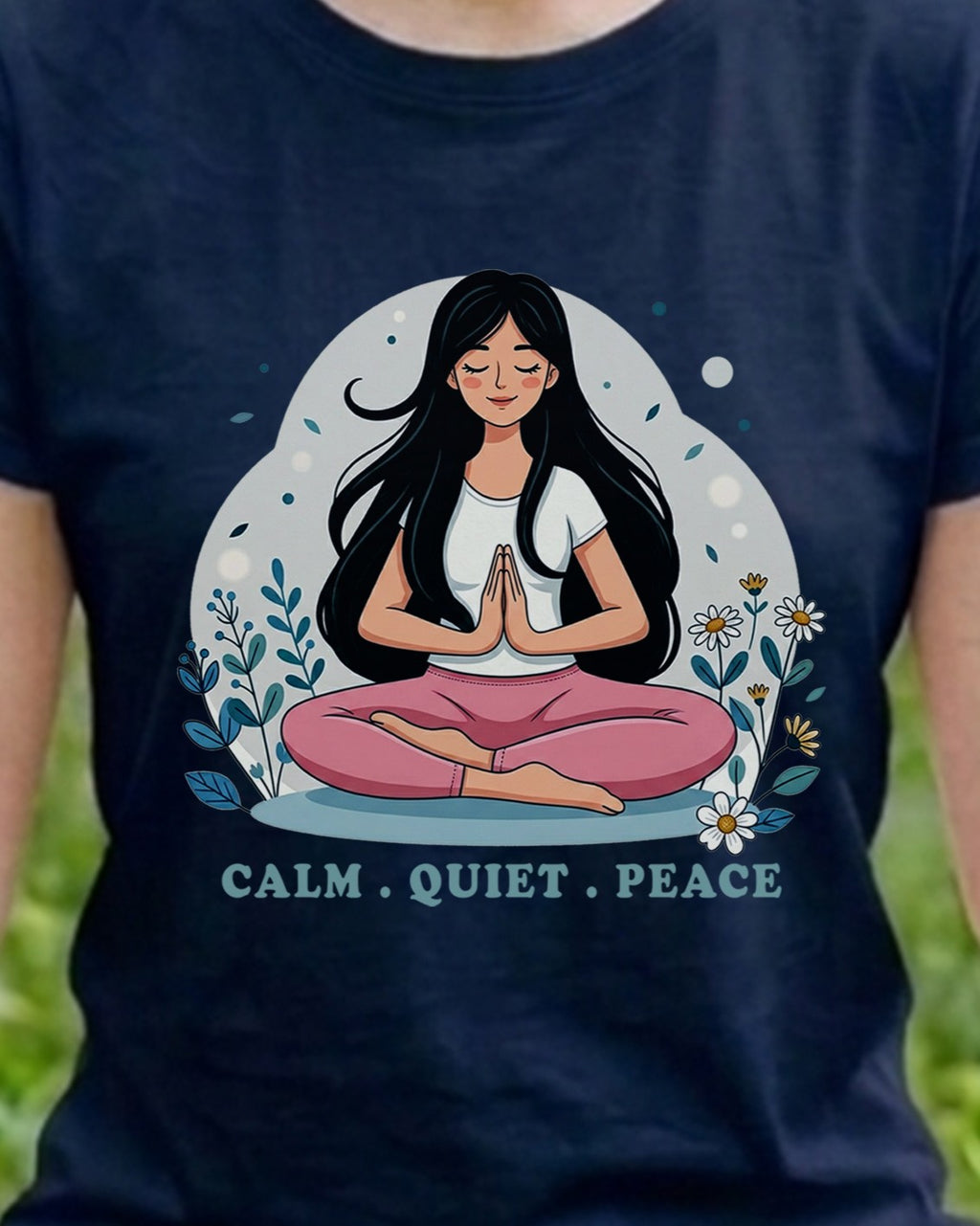 03 Calm Quiet Peace | Yoga Printed T Shirt