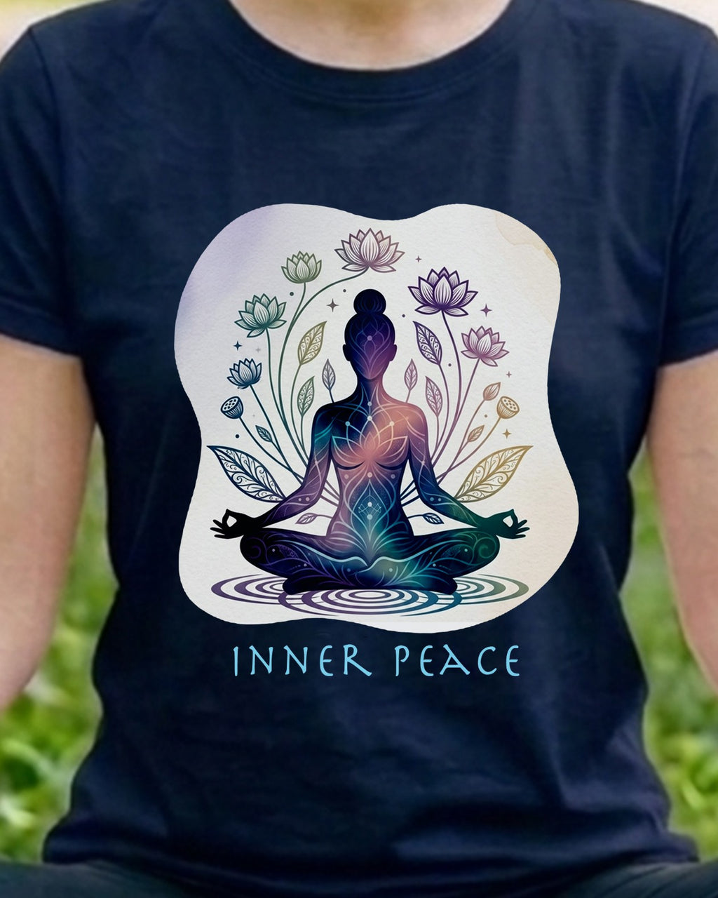 07 Inner Peace | Flowers | Yoga Printed T Shirt