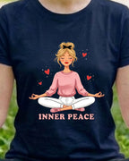 06 Inner Peace | Girl | Yoga Printed T Shirt