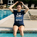 03 Eat Sleep Swim Repeat | Swimming Printed T Shirt