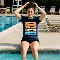 14 SWIM Horizontal lines | Swimming Printed T Shirt