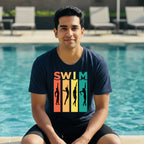 15 SWIM Vertical lines | Swimming Printed T Shirt