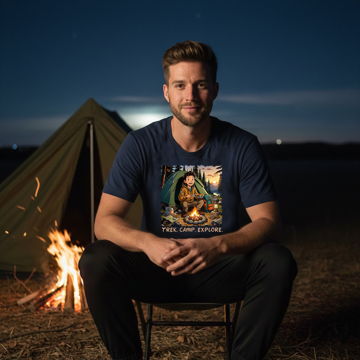 27 Trek Camp Explore | Trekking Printed T Shirt