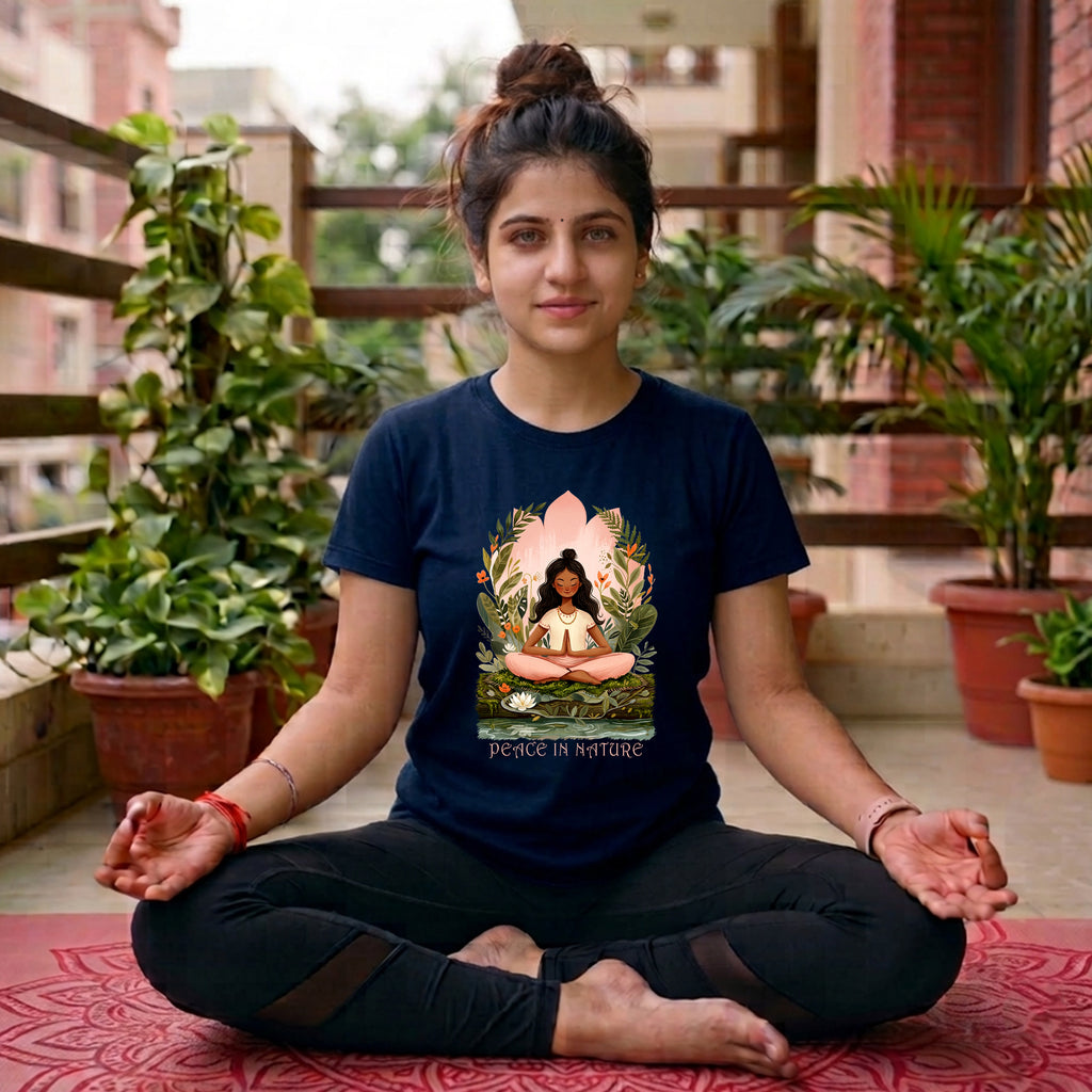11 Peace In Nature | Yoga Printed T Shirt