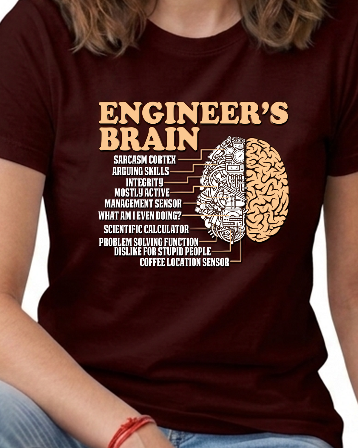09 Engineer's Brain | Men and Women Engineering | Printed T Shirt