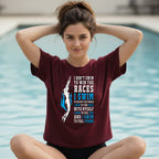 06 I Don't Swim To Win Races | Swimming Printed T Shirt