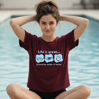 09 Life is great Swimming makes it Better | Swimming Printed T Shirt