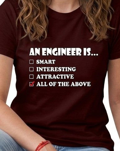 01 An engineer is Smart | Men and women Engineering | Printed T shirt