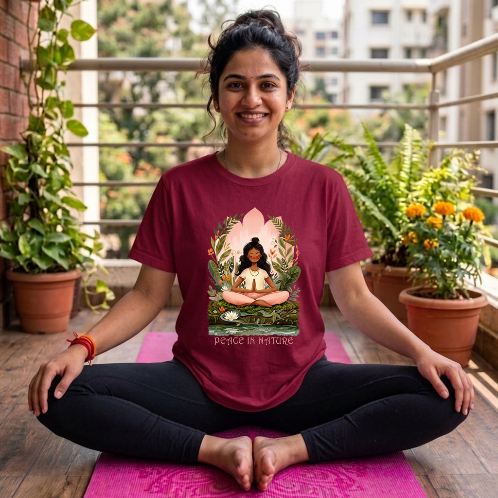11 Peace In Nature | Yoga Printed T Shirt