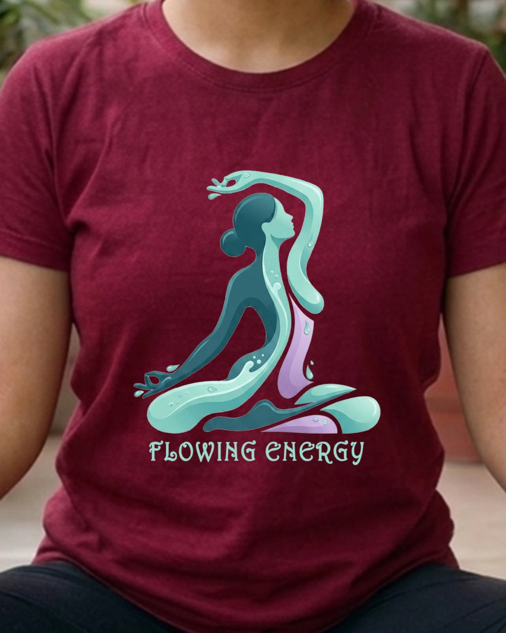05 Flowing Energy | Yoga Printed T Shirt