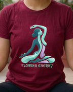 05 Flowing Energy | Yoga Printed T Shirt