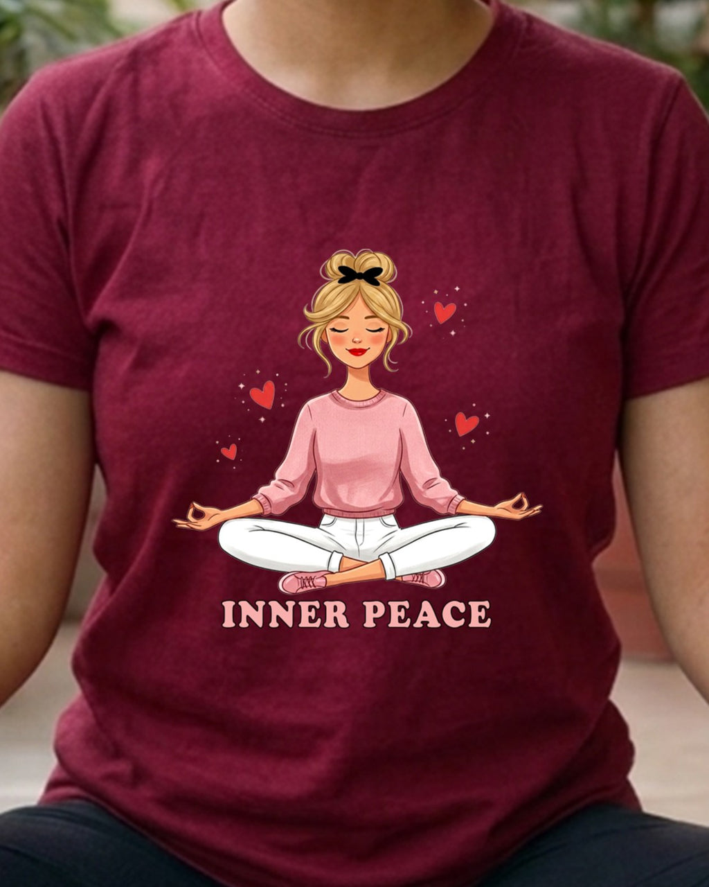 06 Inner Peace | Girl | Yoga Printed T Shirt