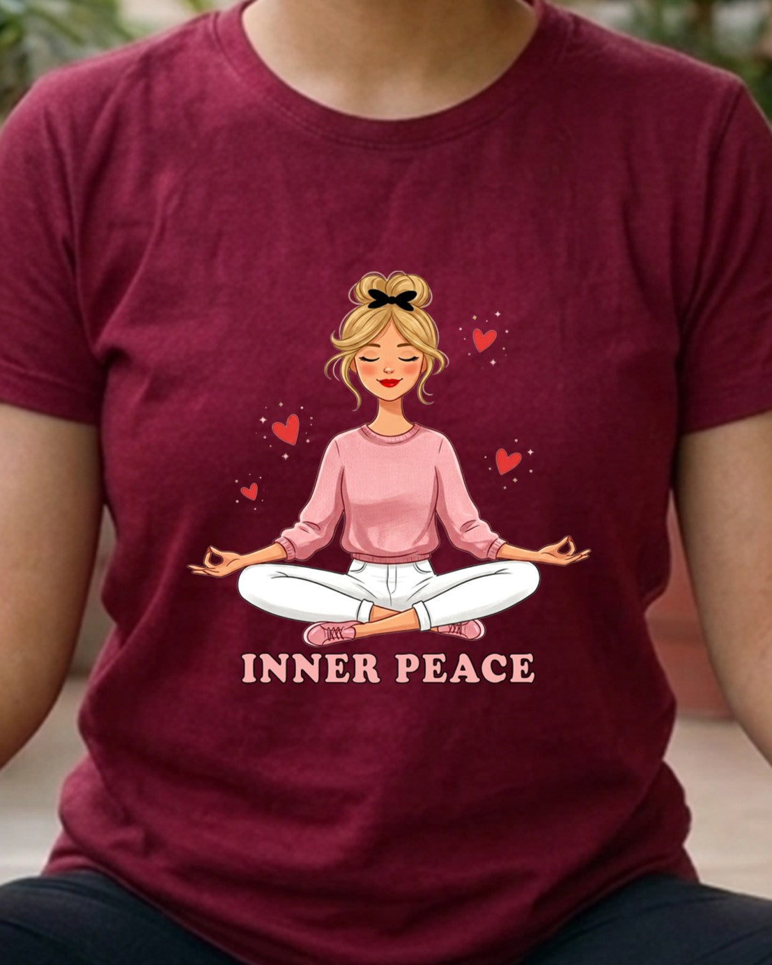 06 Inner Peace | Girl | Yoga Printed T Shirt