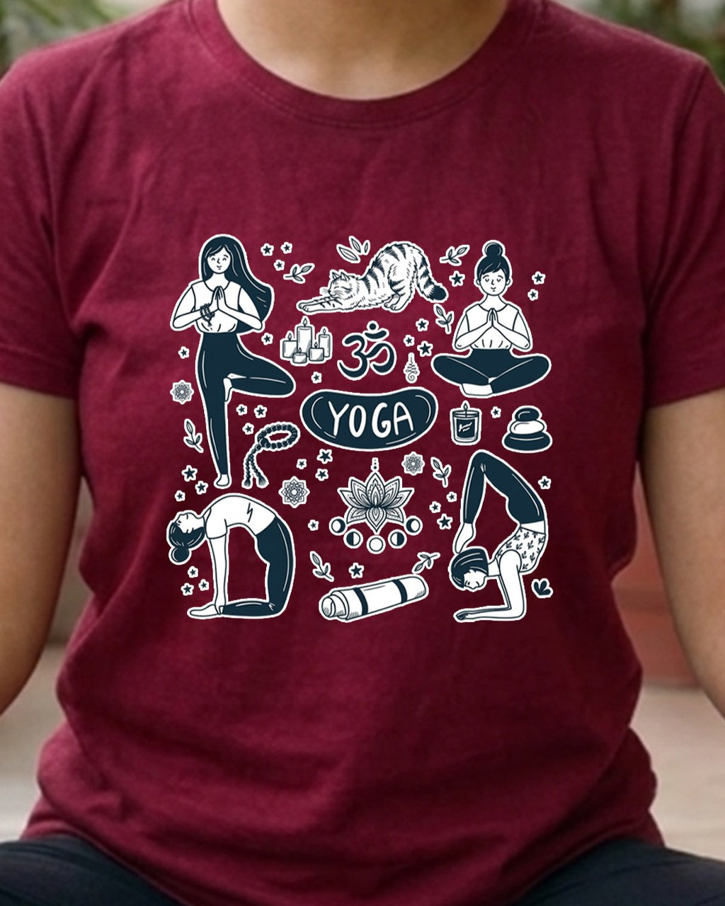 10 OM Yoga | Yoga Printed T Shirt
