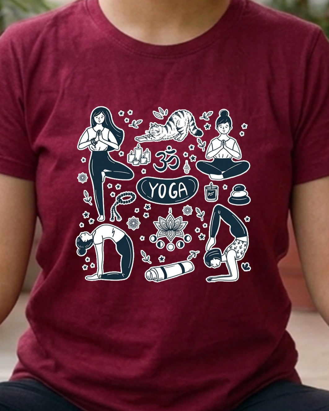 10 OM Yoga | Yoga Printed T Shirt