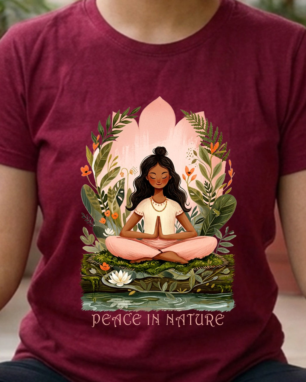 11 Peace In Nature | Yoga Printed T Shirt