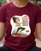 12 Punching People Is Wrong | Yoga Printed T Shirt