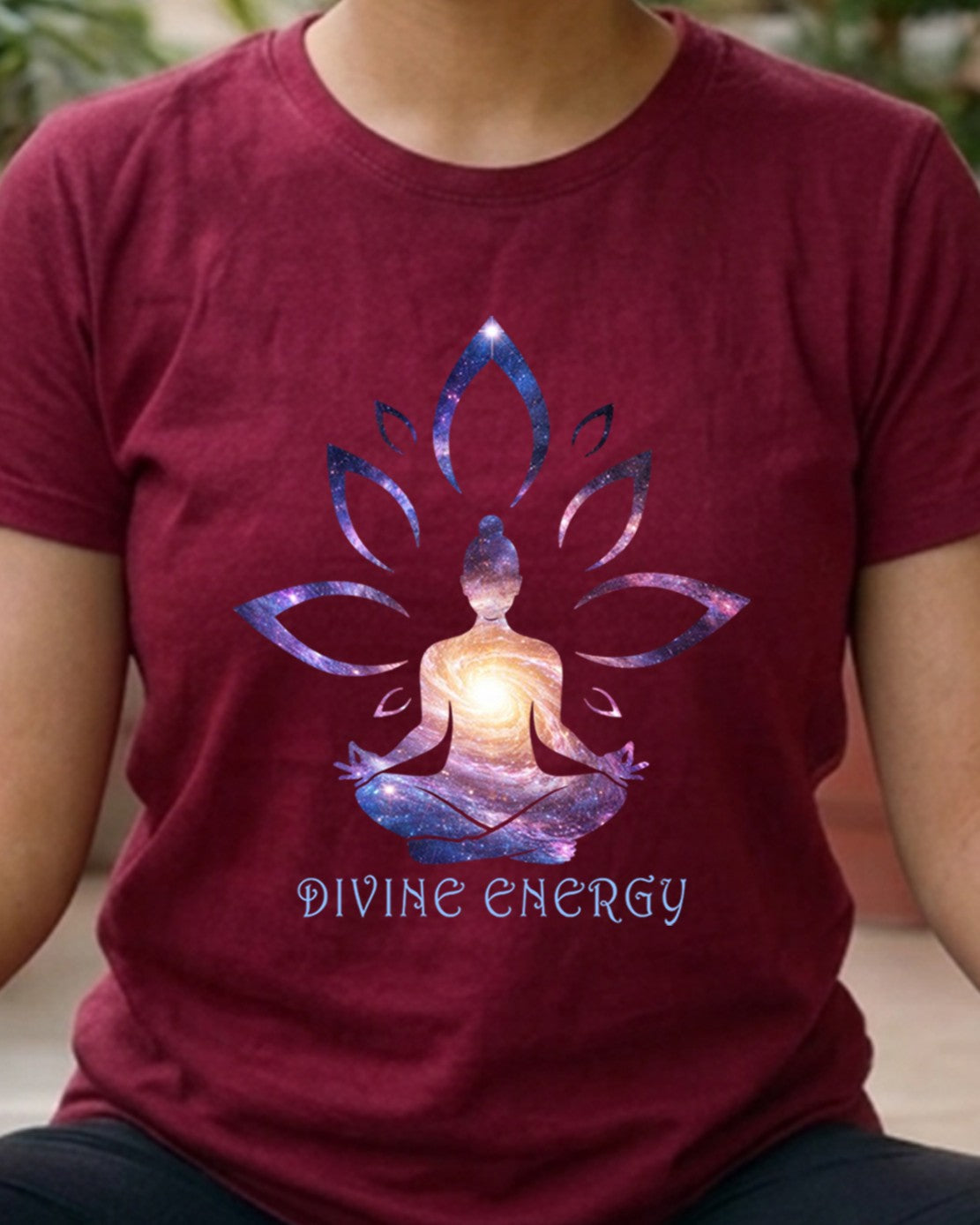04 Divine Energy | Yoga Printed T Shirt