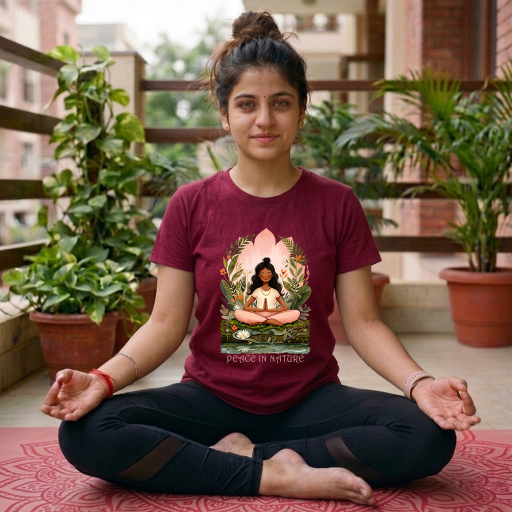 11 Peace In Nature | Yoga Printed T Shirt