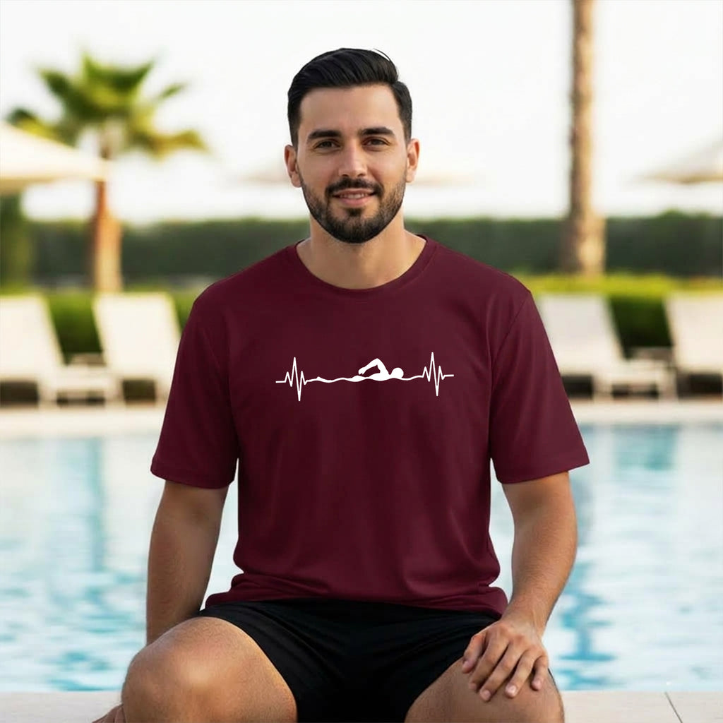 13 Heartbeat | Swimming Printed T Shirt