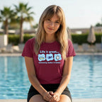 09 Life is great Swimming makes it Better | Swimming Printed T Shirt