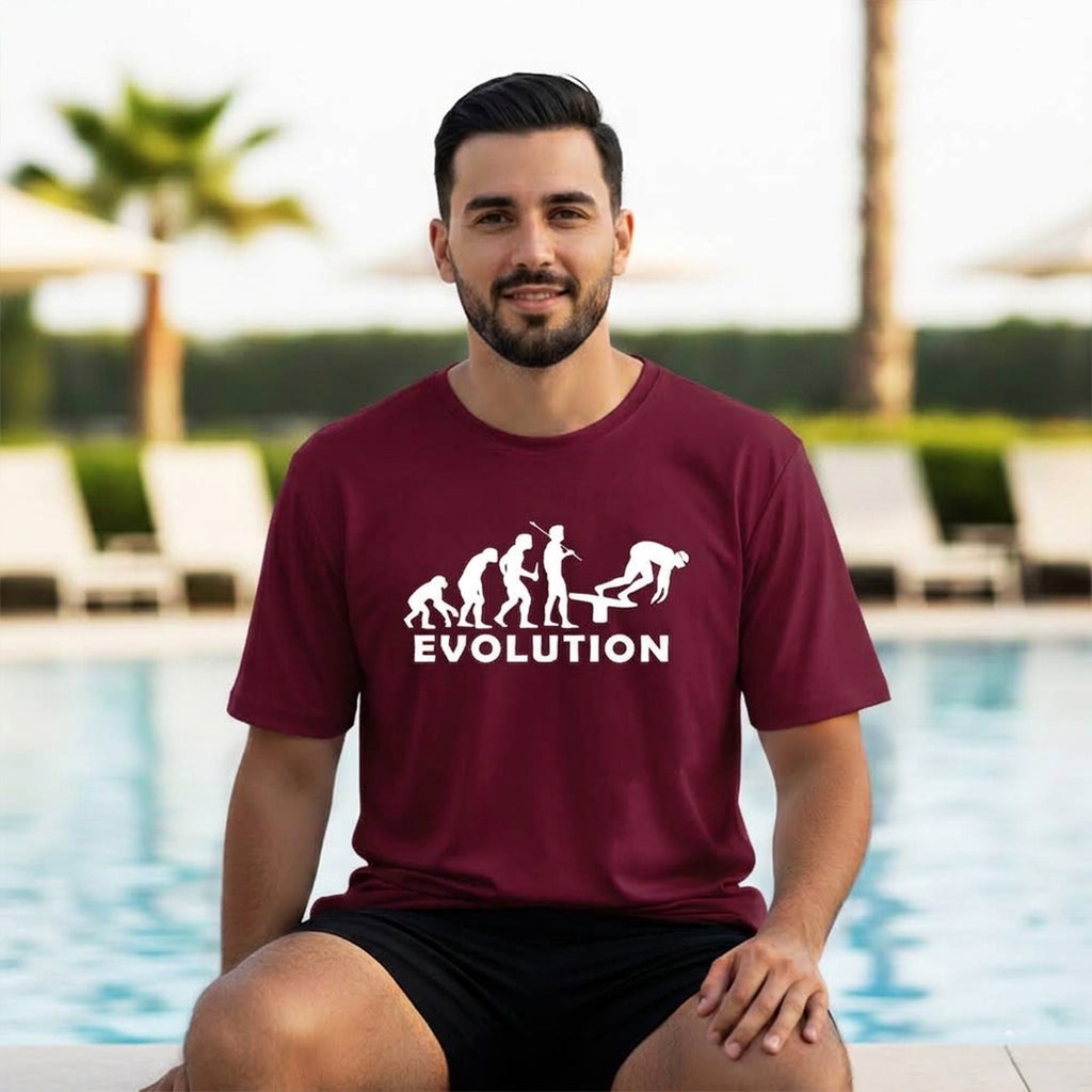 04 Evolution | Swimming Printed T Shirt