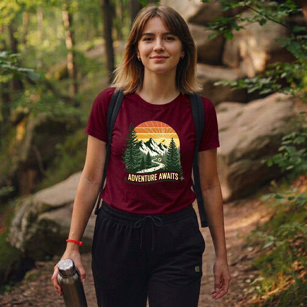 01 Adventure awaits | Trekking Printed T Shirts