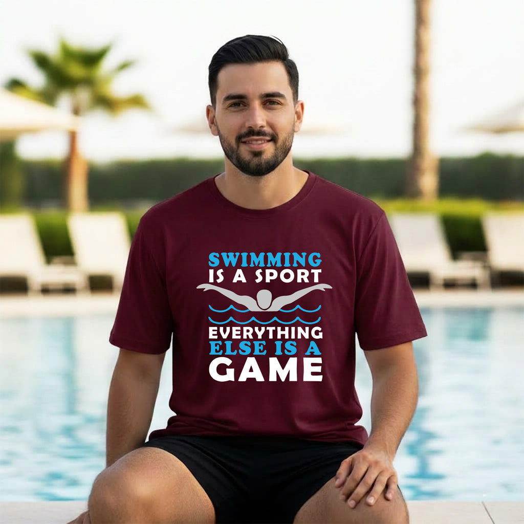 16 Swimming is a Sport | Swimming Printed T Shirt