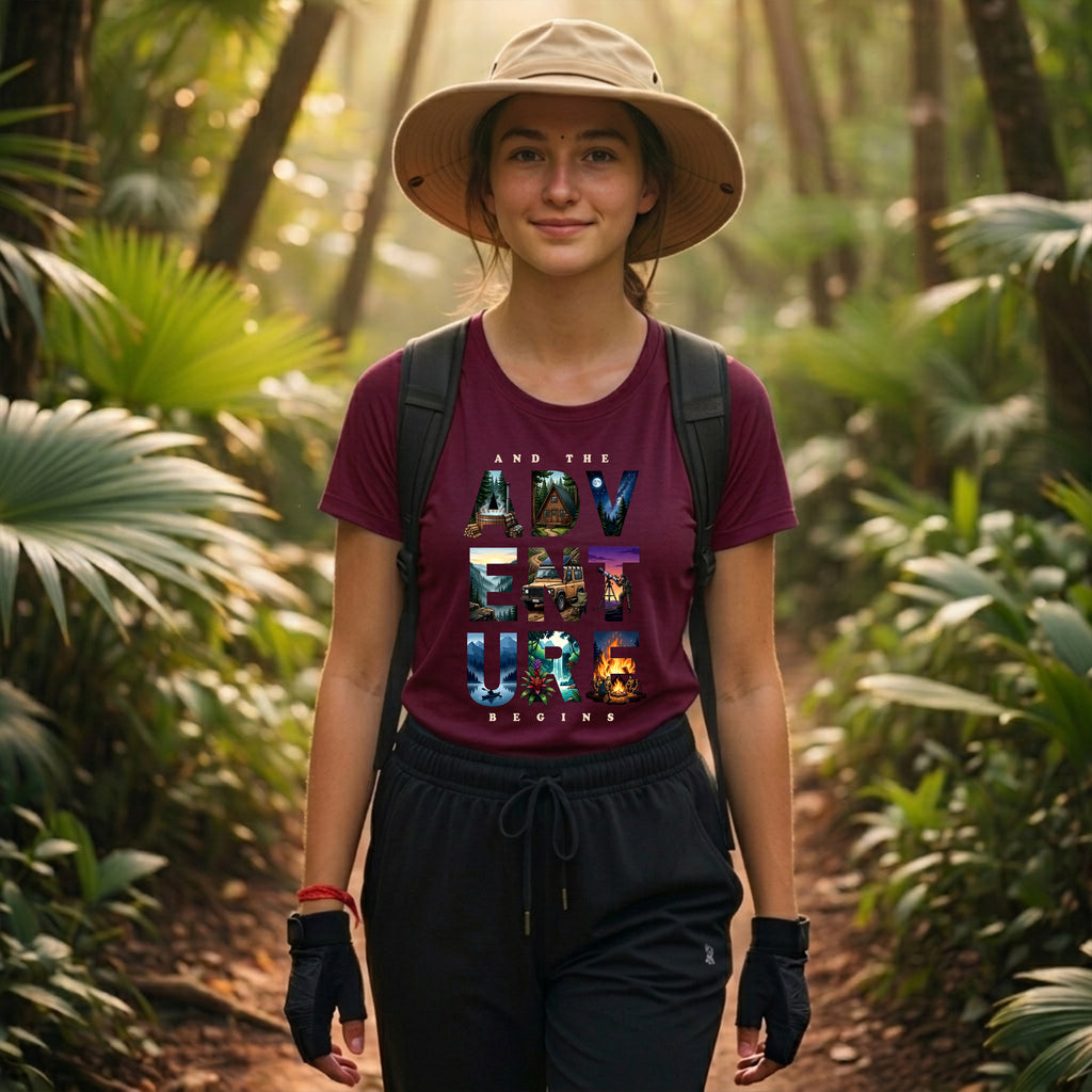 02 Adventure Begins | Trekking Printed T Shirt