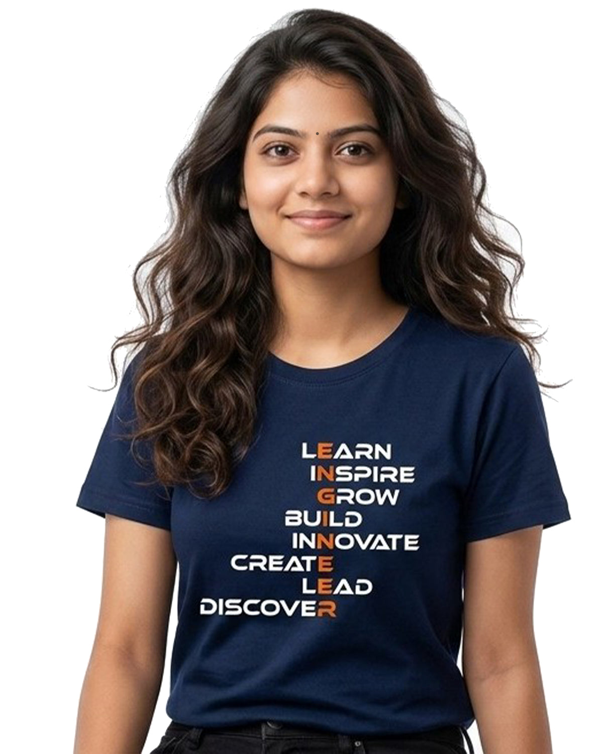 19 Learn Inspire Grow Build | Men and Women Engineering | Printed T Shirt